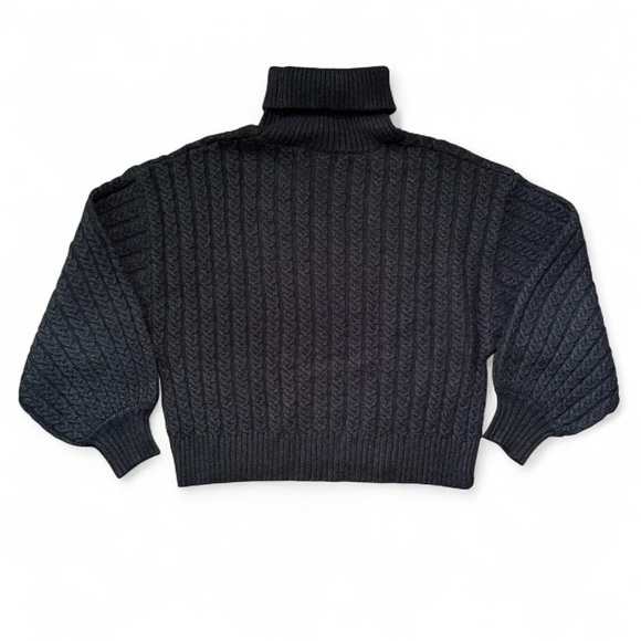 CLEAROUT SALE: Truth by Republic Small Knit Black Turtleneck Sweater - Picture 2 of 3